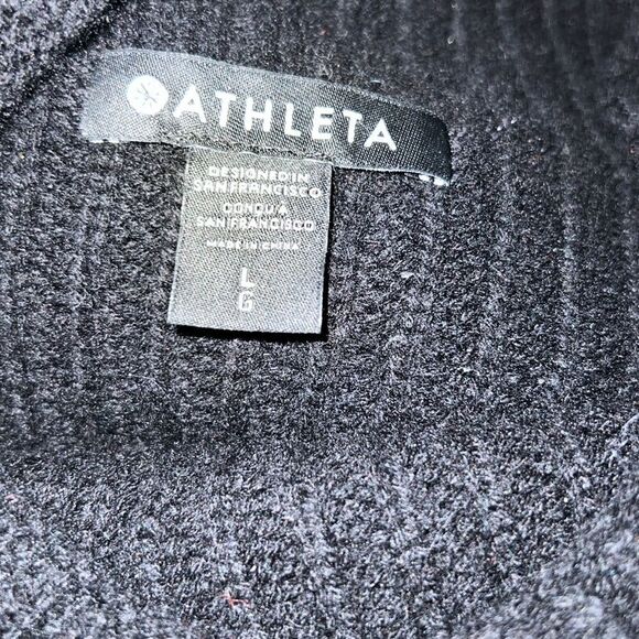 ATHLETA Black Azalea Wrap Sweater-L - Picture 8 of 10